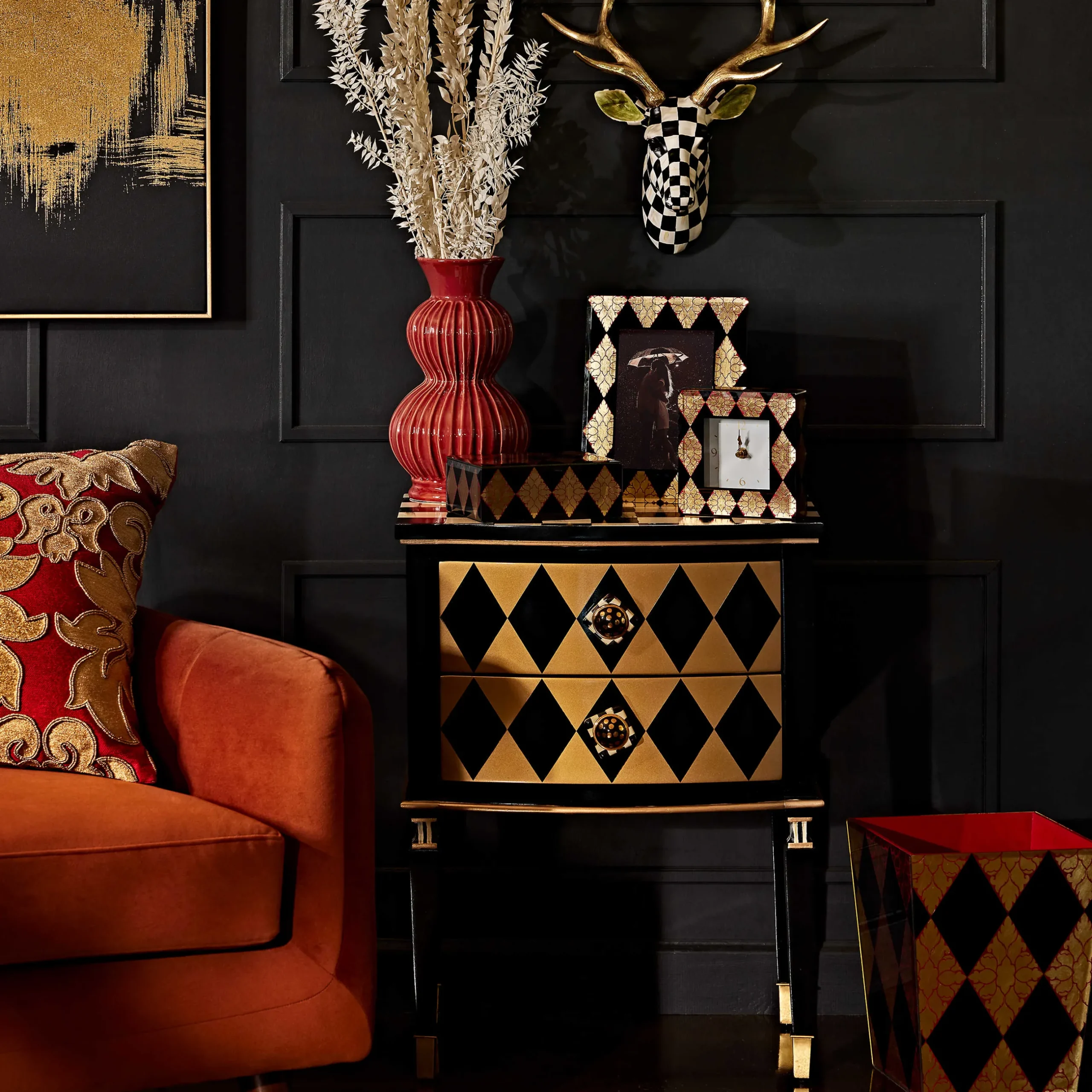 Storage Furniture|MacKenzie-Childs Masquerade Accent Chest