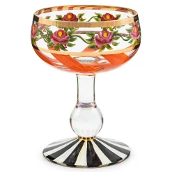 Fall Entertaining|Drinkware|MacKenzie-Childs Maypole Apricot Coupe Glass