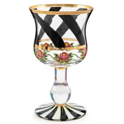 Drinkware|Bar Entertaining|MacKenzie-Childs Maypole Black Wine Glass