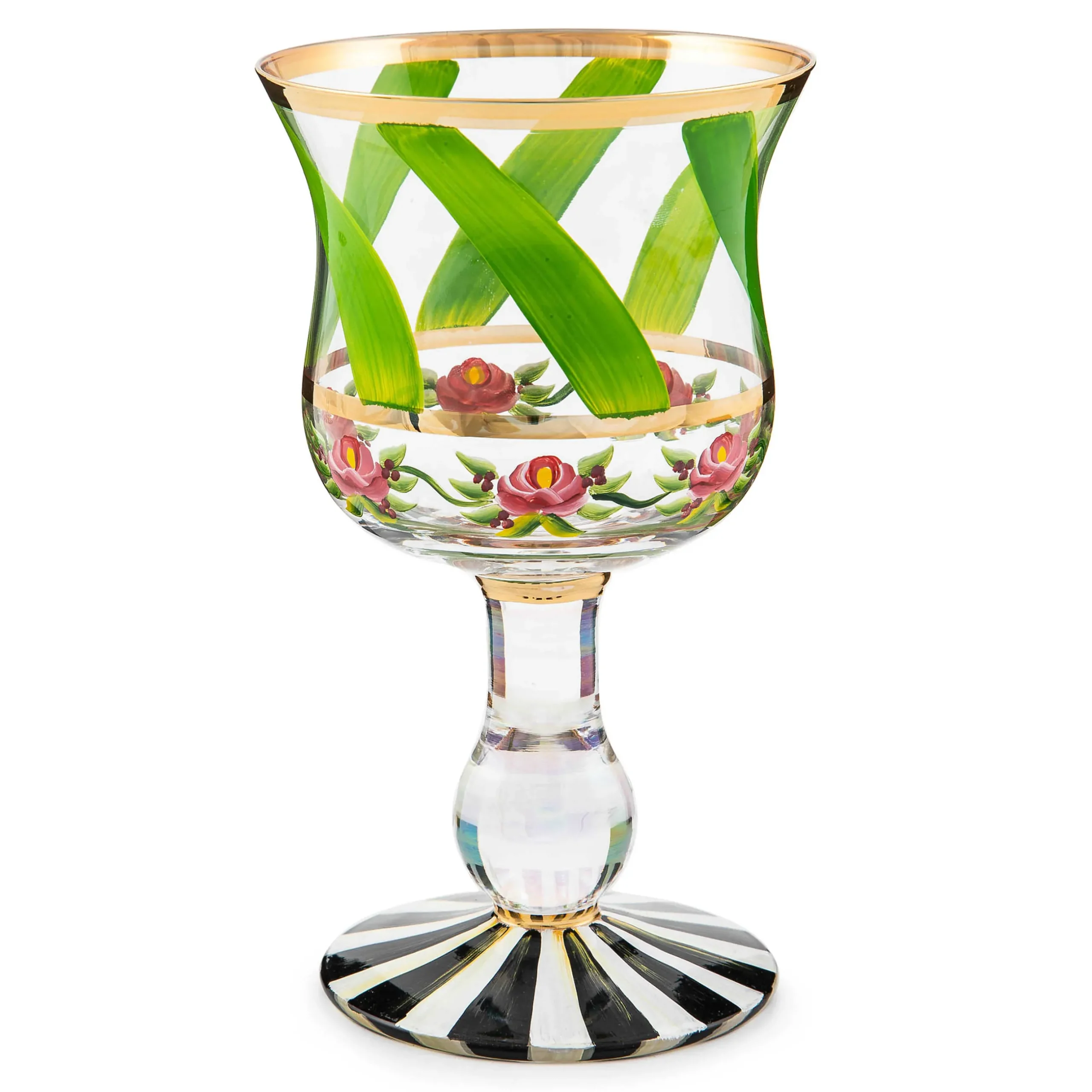Drinkware|Bar Entertaining|MacKenzie-Childs Maypole Leaf Wine Glass