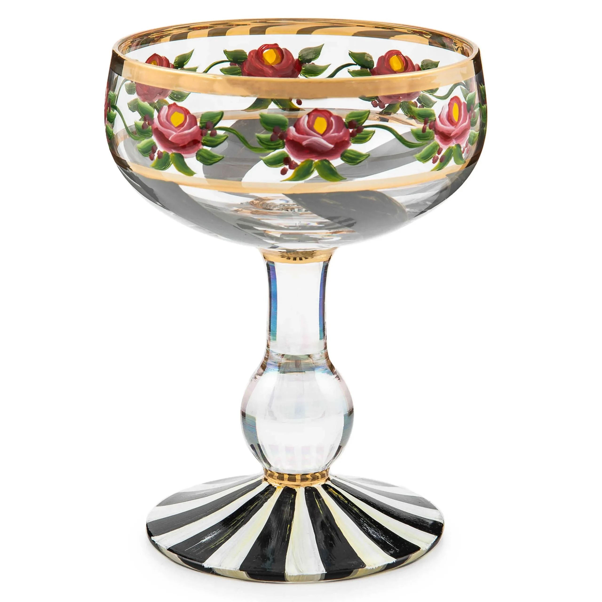 Drinkware|MacKenzie-Childs Maypole Sterling Coupe Glass