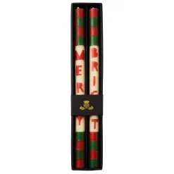 Holiday|Candles & Fragrances|MacKenzie-Childs Merry  Bright Dinner Candles, Set of 2