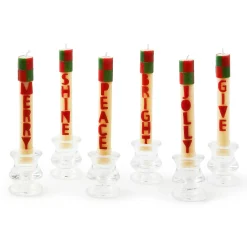 Holiday|Candles & Fragrances|MacKenzie-Childs Merry  Bright Mini Dinner Candles, Set of 6