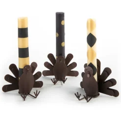 The Halloween Shop|Candles & Fragrances|MacKenzie-Childs Mini Black Gold Dinner Candles, Set of 6