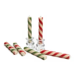 Holiday|Candles & Fragrances|MacKenzie-Childs Mini Candy Cane Dinner Candles, Set of 6