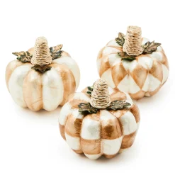 Pumpkins|The Fall Shop|MacKenzie-Childs Mocha Capiz Pumpkins, Set of 3