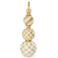 The Fall Shop|Outdoor|MacKenzie-Childs Mocha Check Outdoor Trophy Topiary