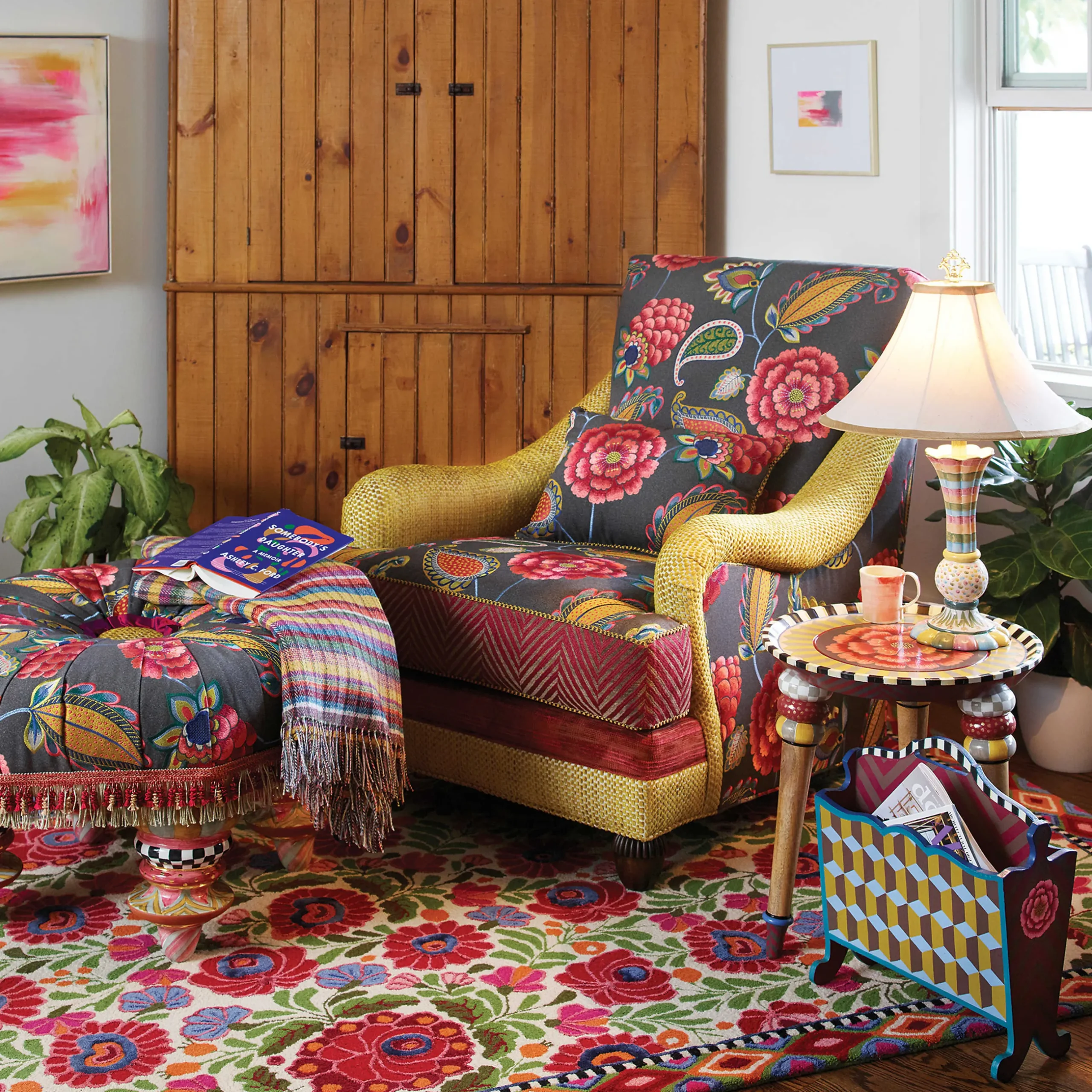 Living Room|MacKenzie-Childs Modern Naturalist Reading Chair
