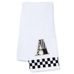 Bath & Bath Accessories|MacKenzie-Childs Monogram A Check Hand Towel