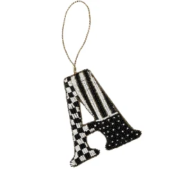 Holiday|MacKenzie-Childs Monogram Beaded A Ornament