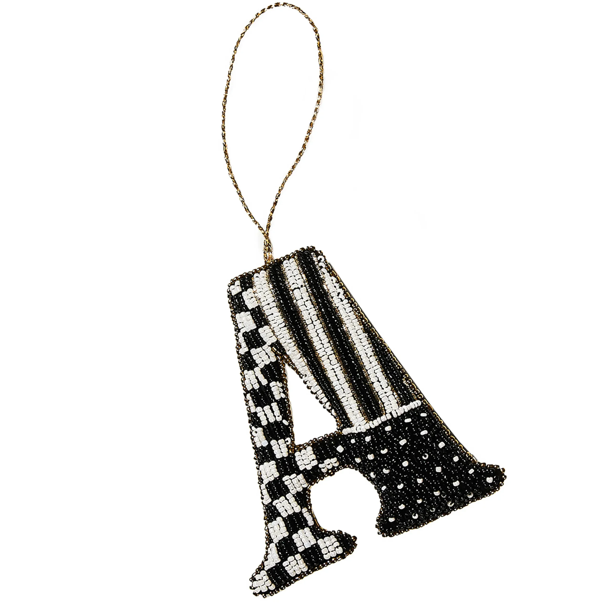 Holiday|MacKenzie-Childs Monogram Beaded A Ornament