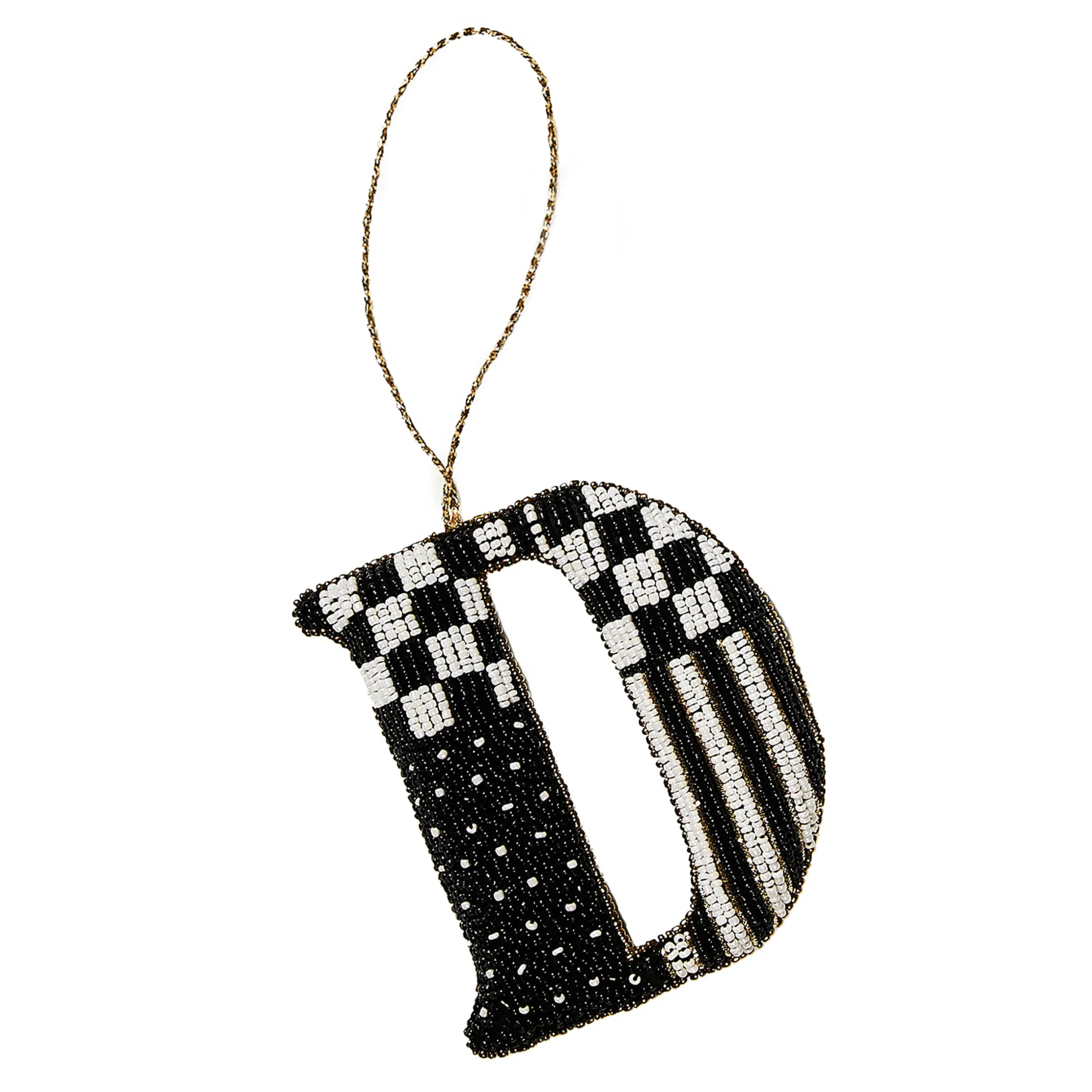 Holiday|MacKenzie-Childs Monogram Beaded D Ornament
