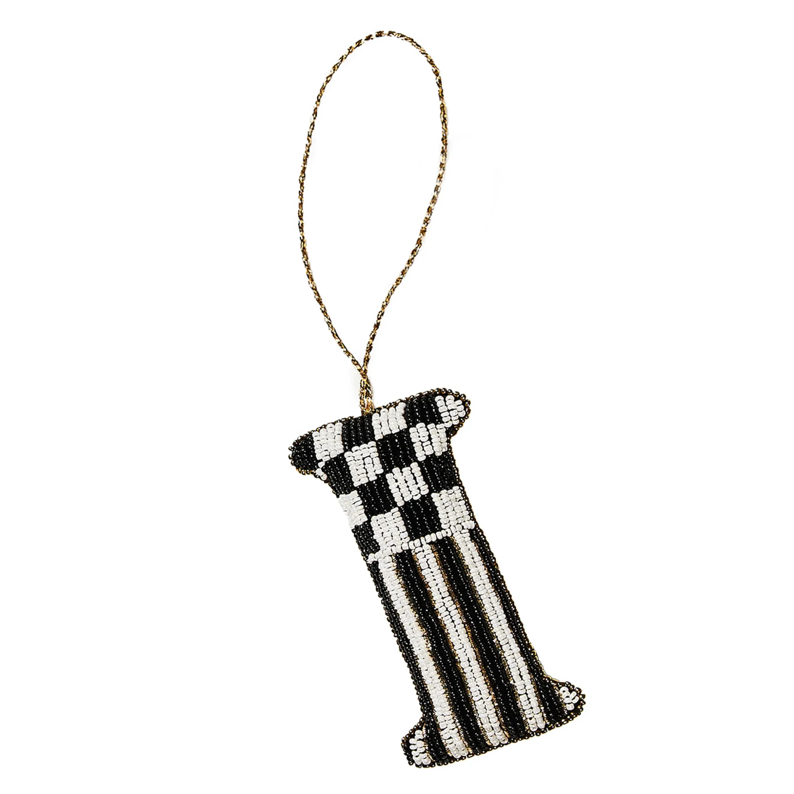 Holiday|MacKenzie-Childs Monogram Beaded I Ornament