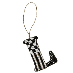 Holiday|MacKenzie-Childs Monogram Beaded L Ornament