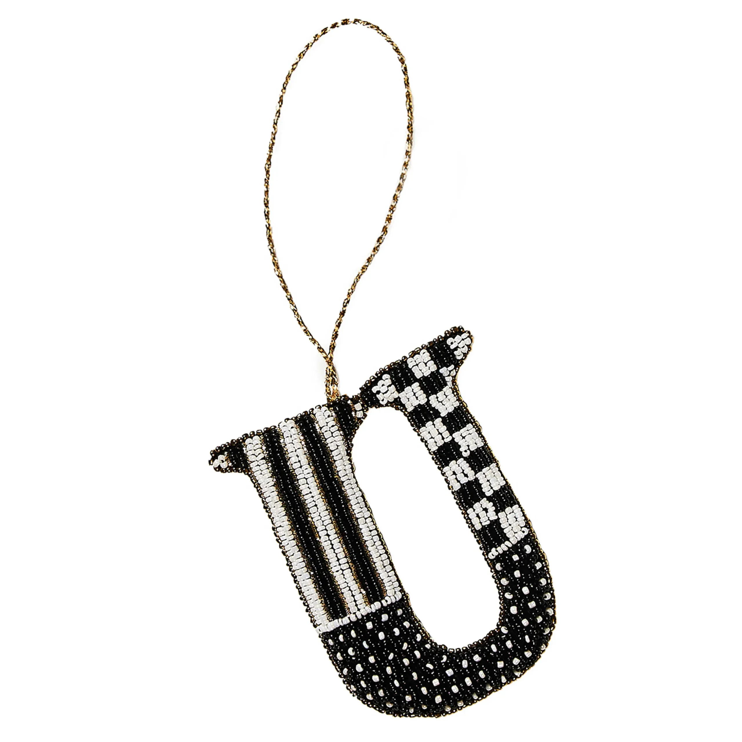 Holiday|MacKenzie-Childs Monogram Beaded U Ornament