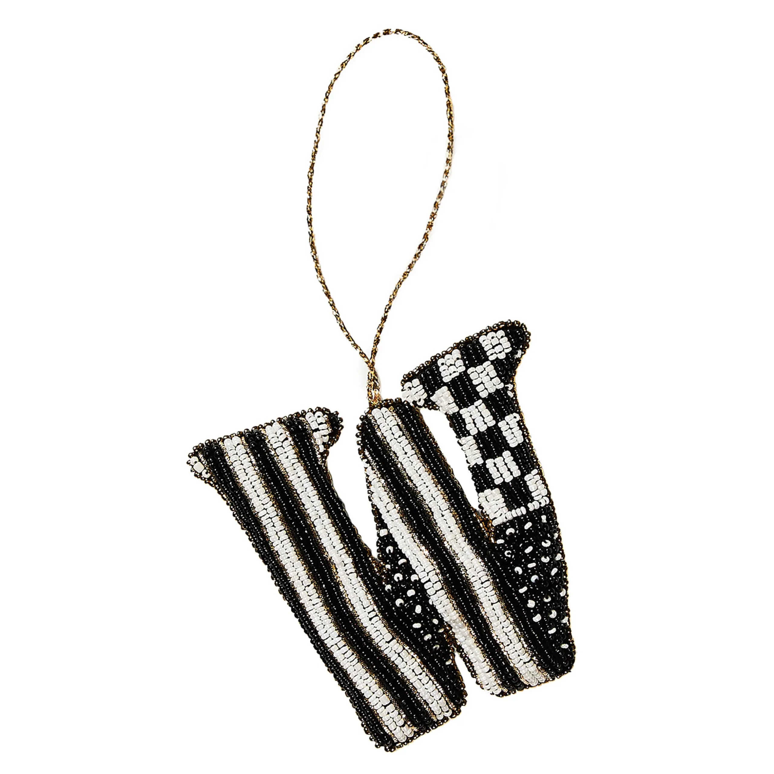 Holiday|MacKenzie-Childs Monogram Beaded W Ornament