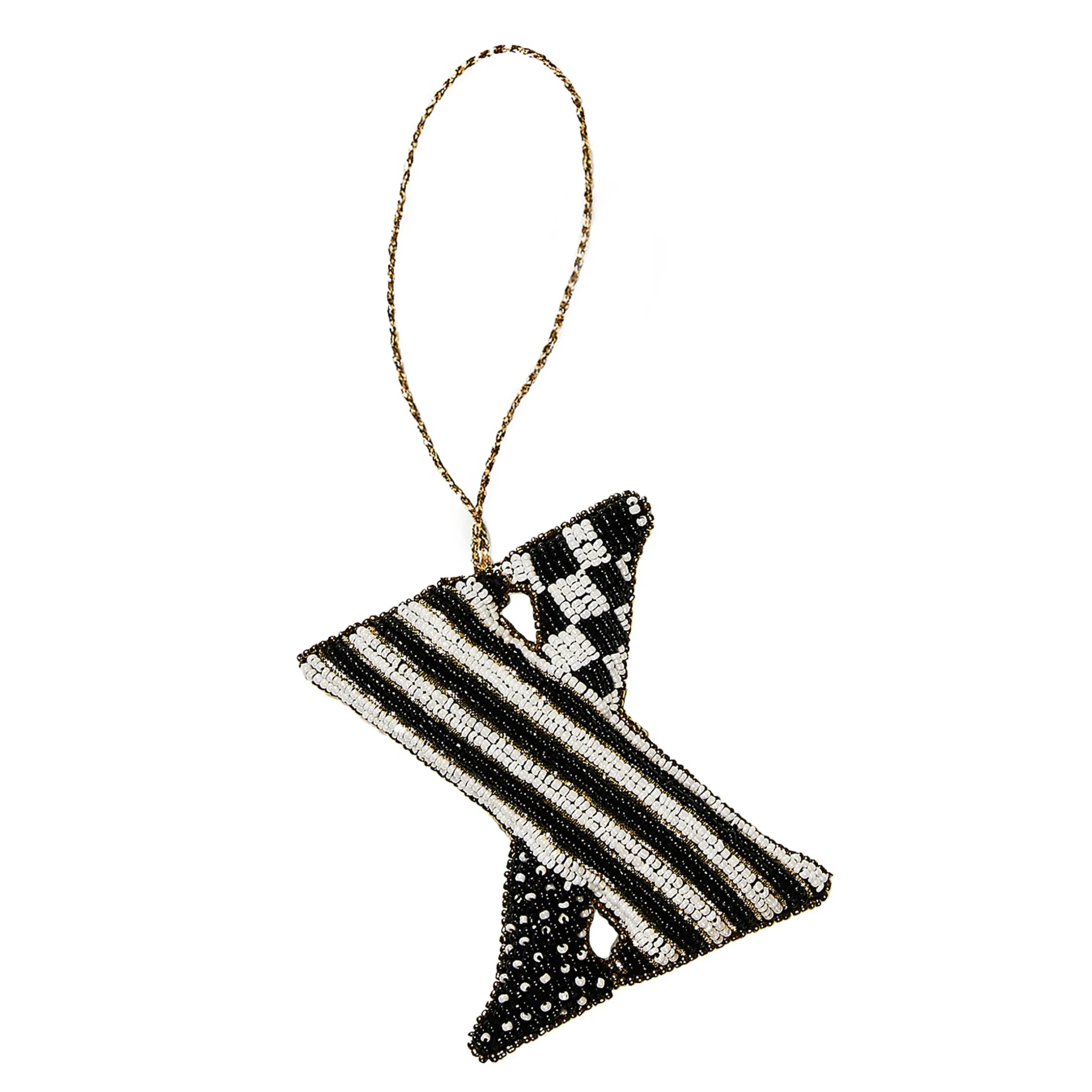Holiday|MacKenzie-Childs Monogram Beaded X Ornament