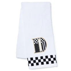 Bath & Bath Accessories|MacKenzie-Childs Monogram D Check Hand Towel