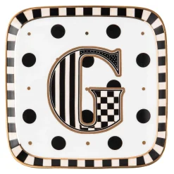 Dinnerware & Flatware|MacKenzie-Childs Monogram Dish - G