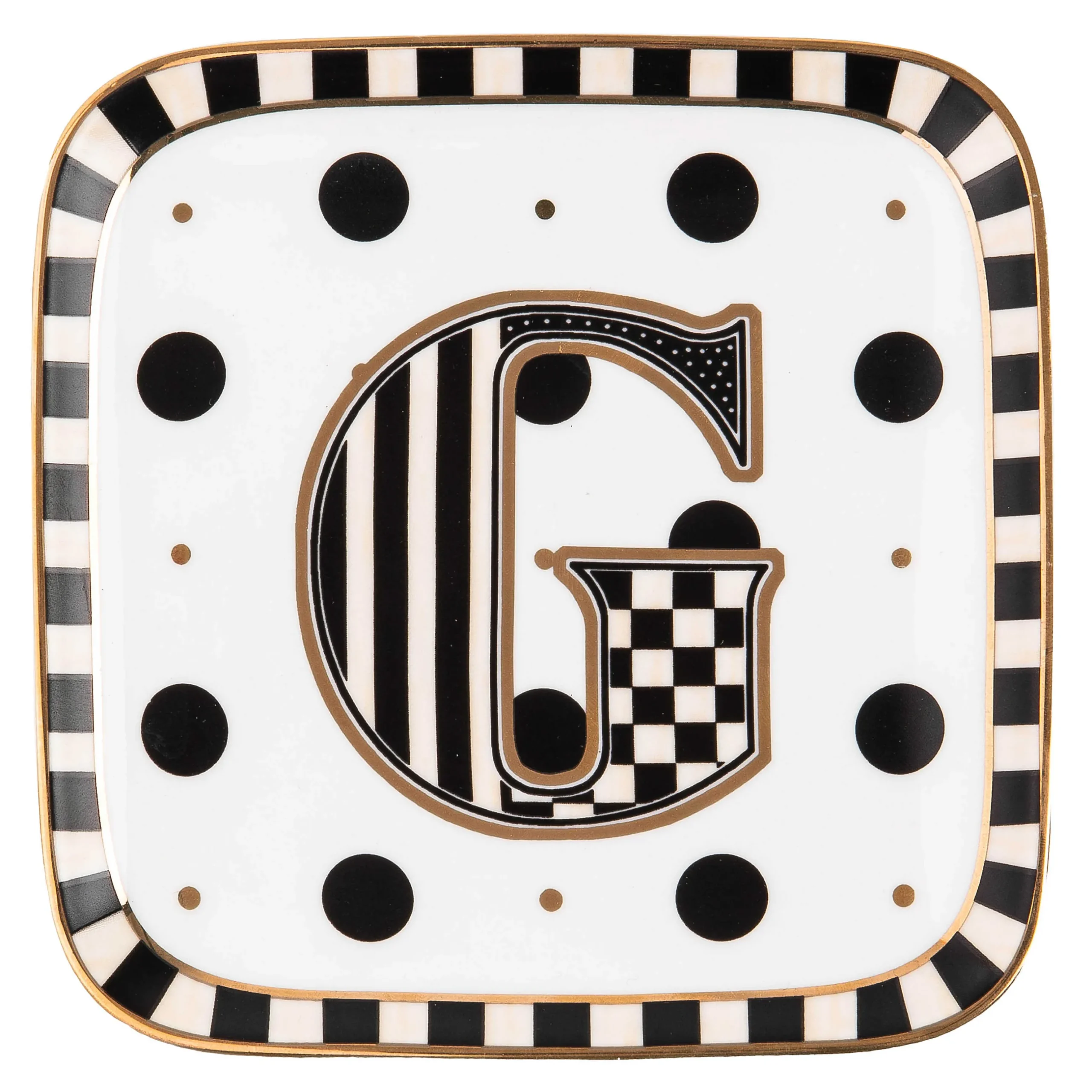 Dinnerware & Flatware|MacKenzie-Childs Monogram Dish - G