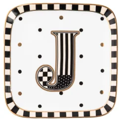 Dinnerware & Flatware|MacKenzie-Childs Monogram Dish - J