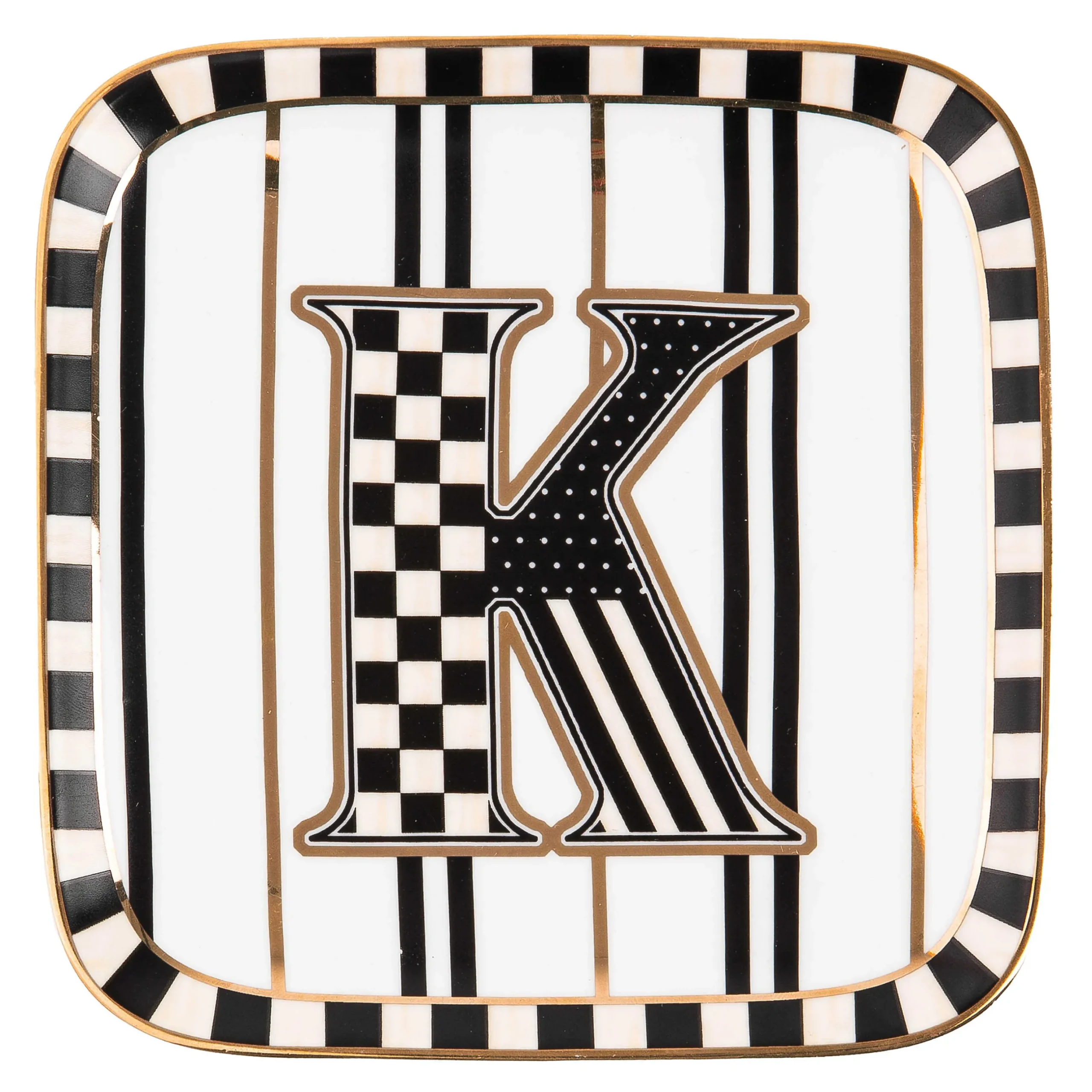 Dinnerware & Flatware|MacKenzie-Childs Monogram Dish - K