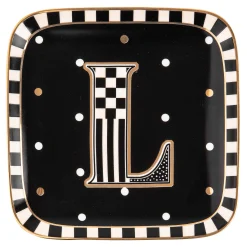 Dinnerware & Flatware|MacKenzie-Childs Monogram Dish - L