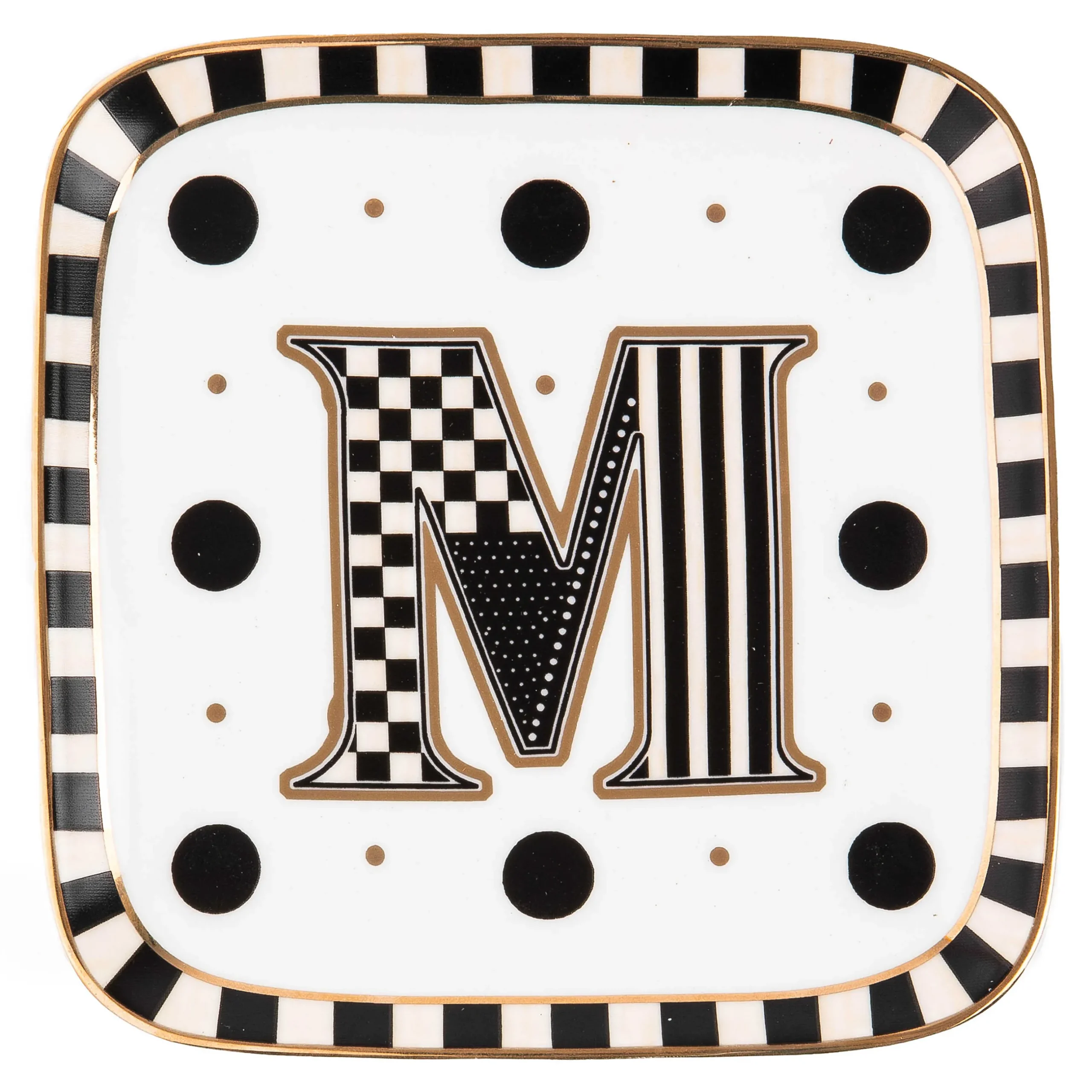 Dinnerware & Flatware|MacKenzie-Childs Monogram Dish - M