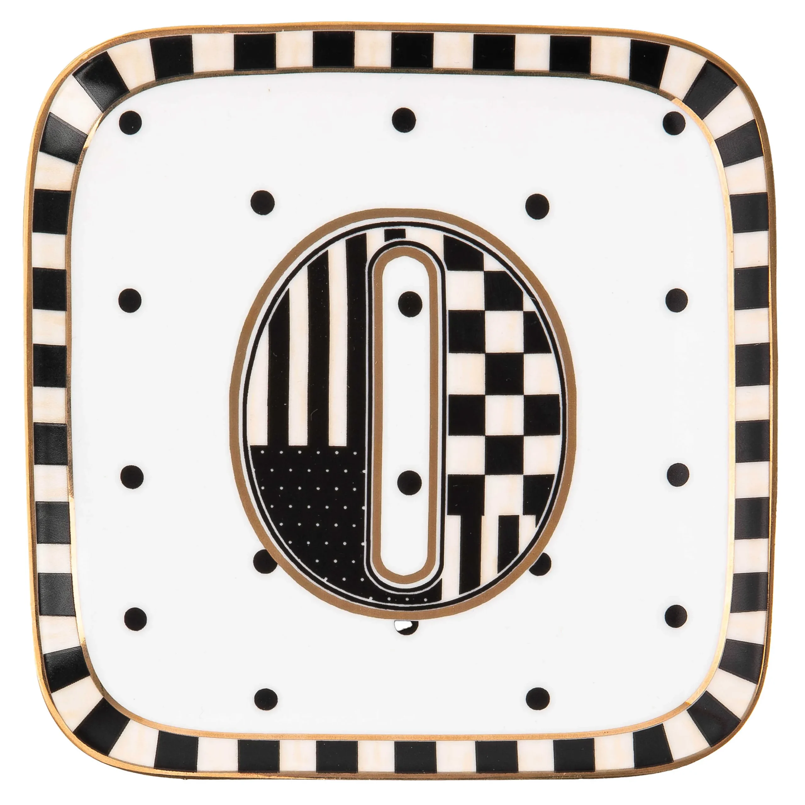 Dinnerware & Flatware|MacKenzie-Childs Monogram Dish - O