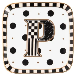 Dinnerware & Flatware|MacKenzie-Childs Monogram Dish - P