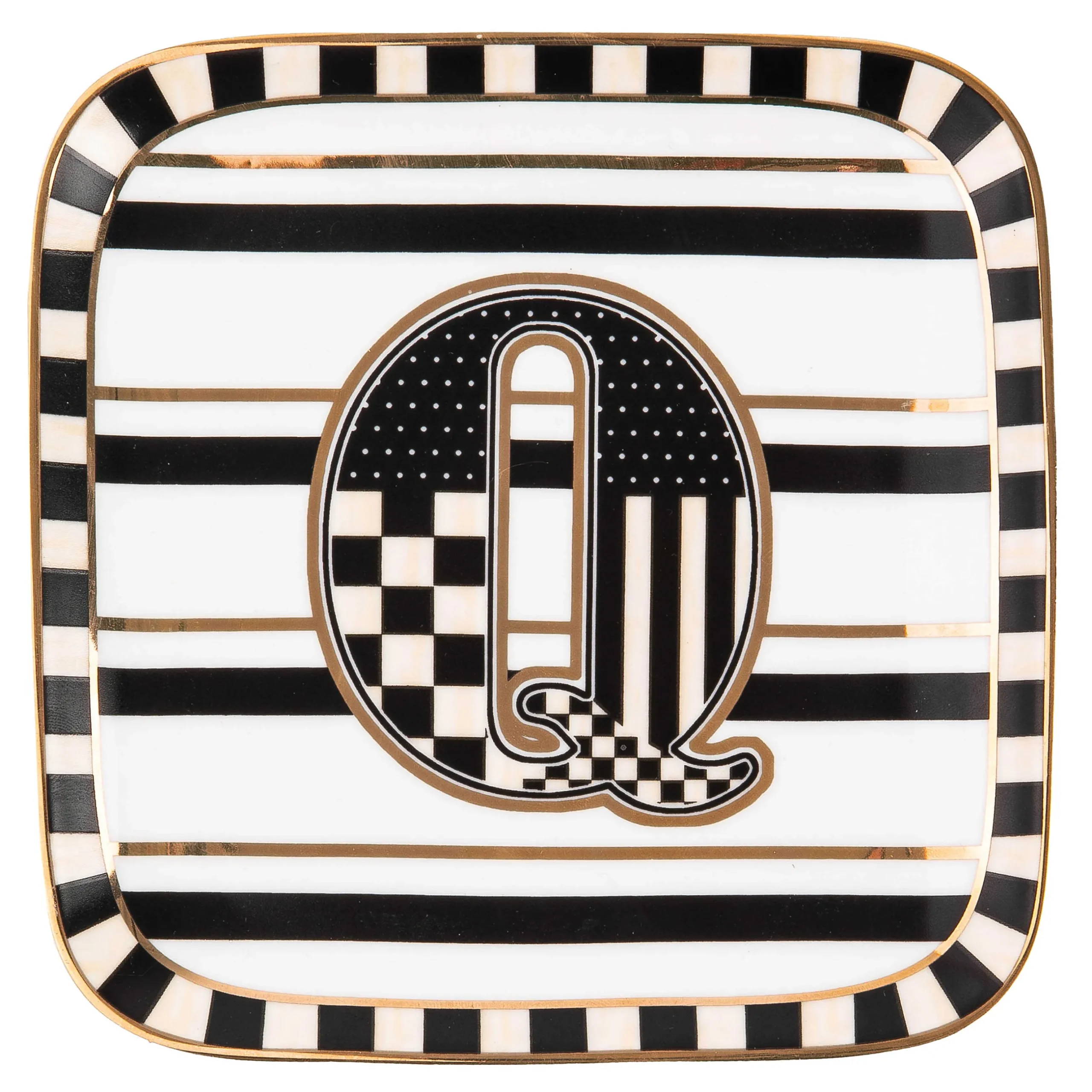 Dinnerware & Flatware|MacKenzie-Childs Monogram Dish - Q