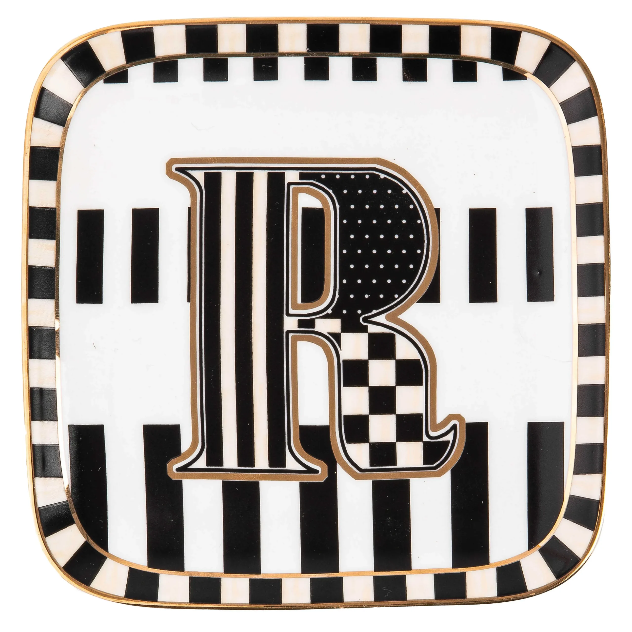 Dinnerware & Flatware|MacKenzie-Childs Monogram Dish - R