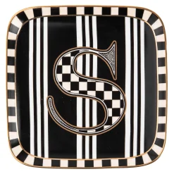 Dinnerware & Flatware|MacKenzie-Childs Monogram Dish - S