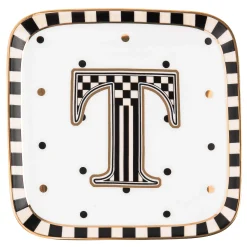 Dinnerware & Flatware|MacKenzie-Childs Monogram Dish - T
