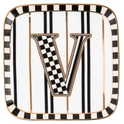 Dinnerware & Flatware|MacKenzie-Childs Monogram Dish - V