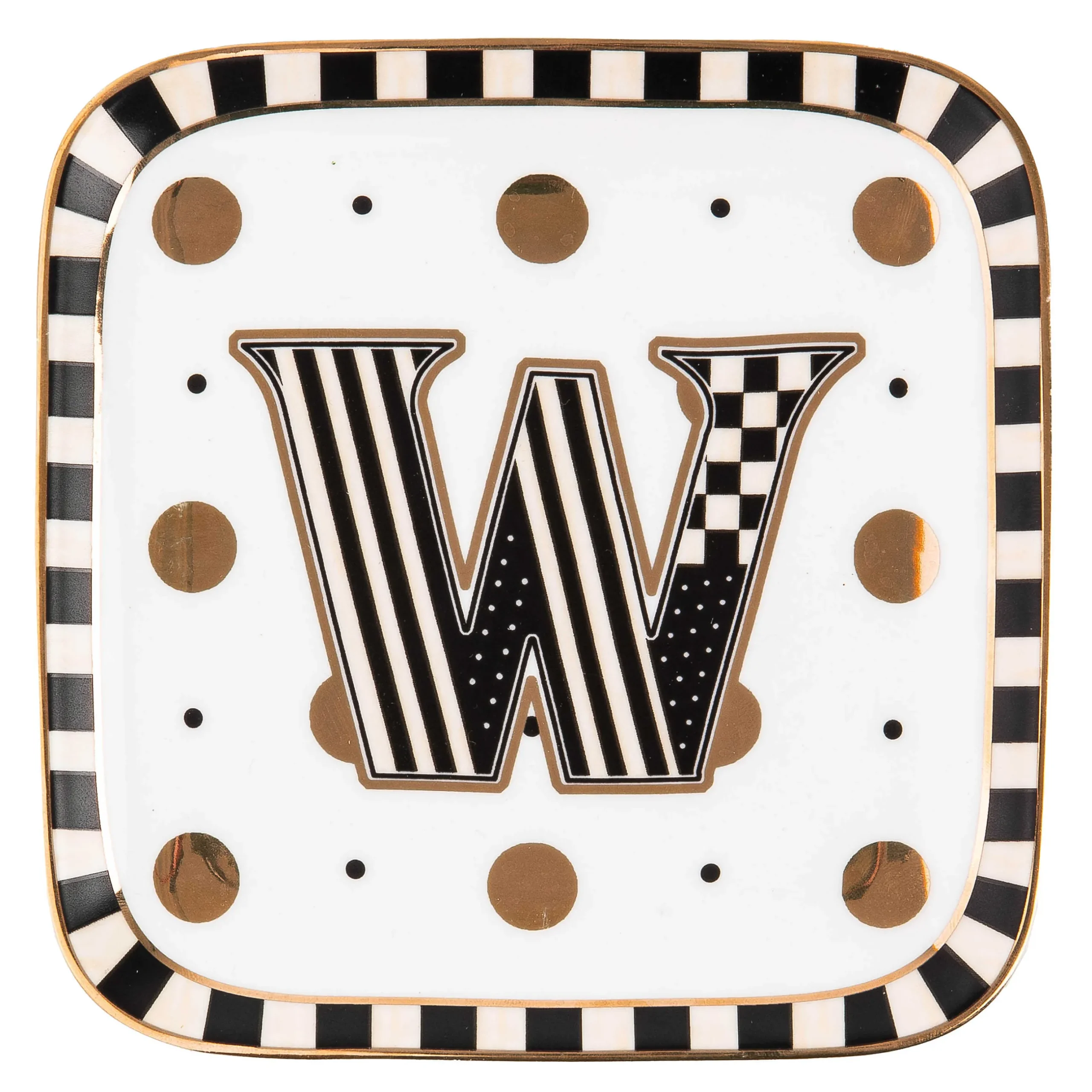 Dinnerware & Flatware|MacKenzie-Childs Monogram Dish - W