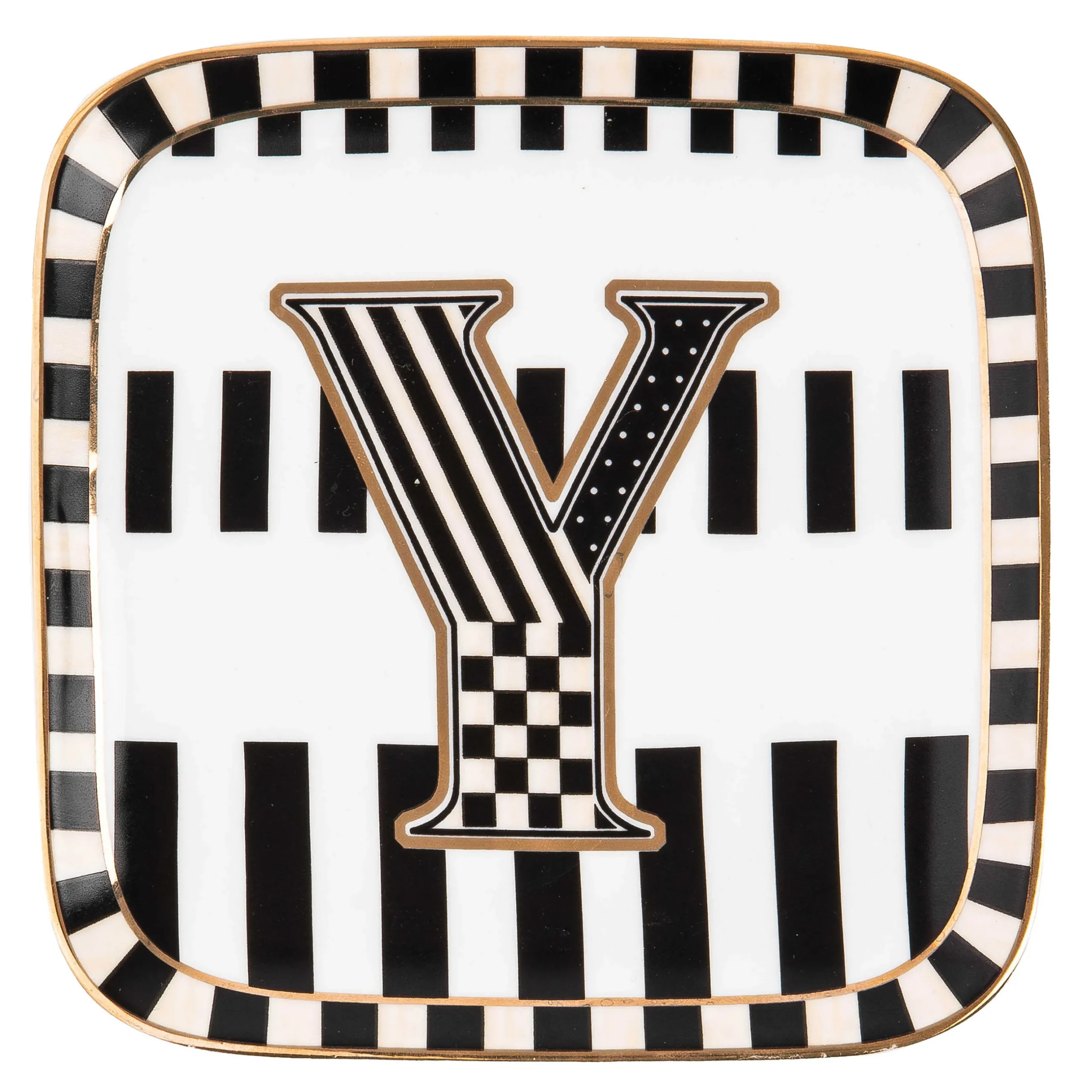 Dinnerware & Flatware|MacKenzie-Childs Monogram Dish - Y