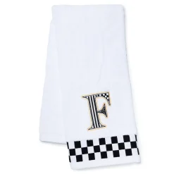 Bath & Bath Accessories|MacKenzie-Childs Monogram F Check Hand Towel
