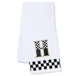 Bath & Bath Accessories|MacKenzie-Childs Monogram H Check Hand Towel