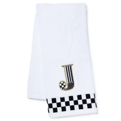 Bath & Bath Accessories|MacKenzie-Childs Monogram J Check Hand Towel