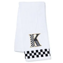 Bath & Bath Accessories|MacKenzie-Childs Monogram K Check Hand Towel