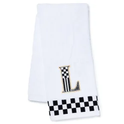 Bath & Bath Accessories|MacKenzie-Childs Monogram L Check Hand Towel
