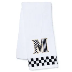 Bath & Bath Accessories|MacKenzie-Childs Monogram M Check Hand Towel