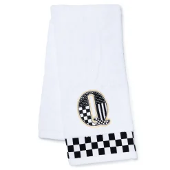 Bath & Bath Accessories|MacKenzie-Childs Monogram Q Check Hand Towel