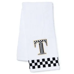 Bath & Bath Accessories|MacKenzie-Childs Monogram T Check Hand Towel