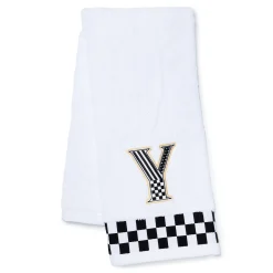 Bath & Bath Accessories|MacKenzie-Childs Monogram Y Check Hand Towel