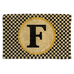 Outdoor|Rugs|MacKenzie-Childs Monogrammed F Entrance Mat