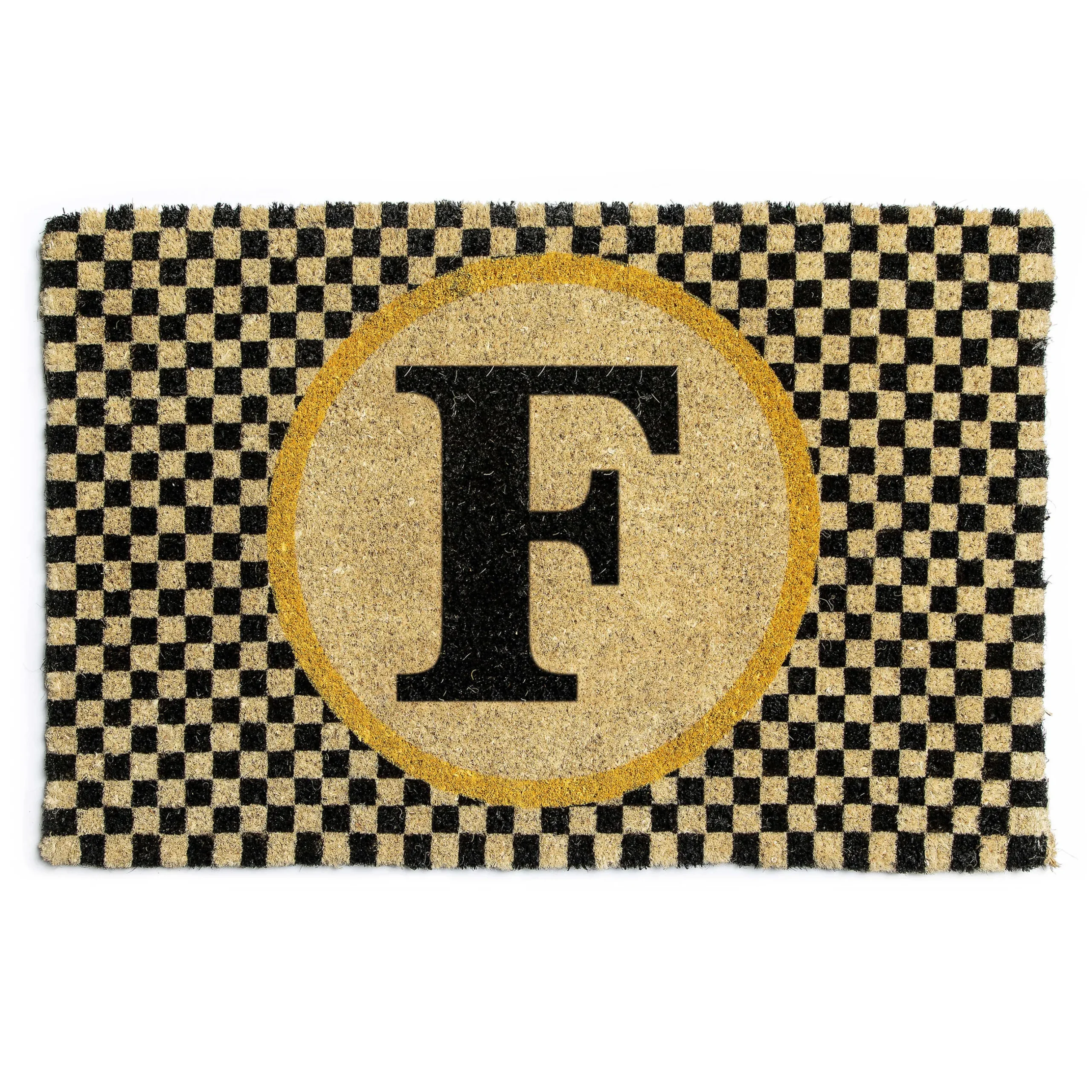 Outdoor|Rugs|MacKenzie-Childs Monogrammed F Entrance Mat