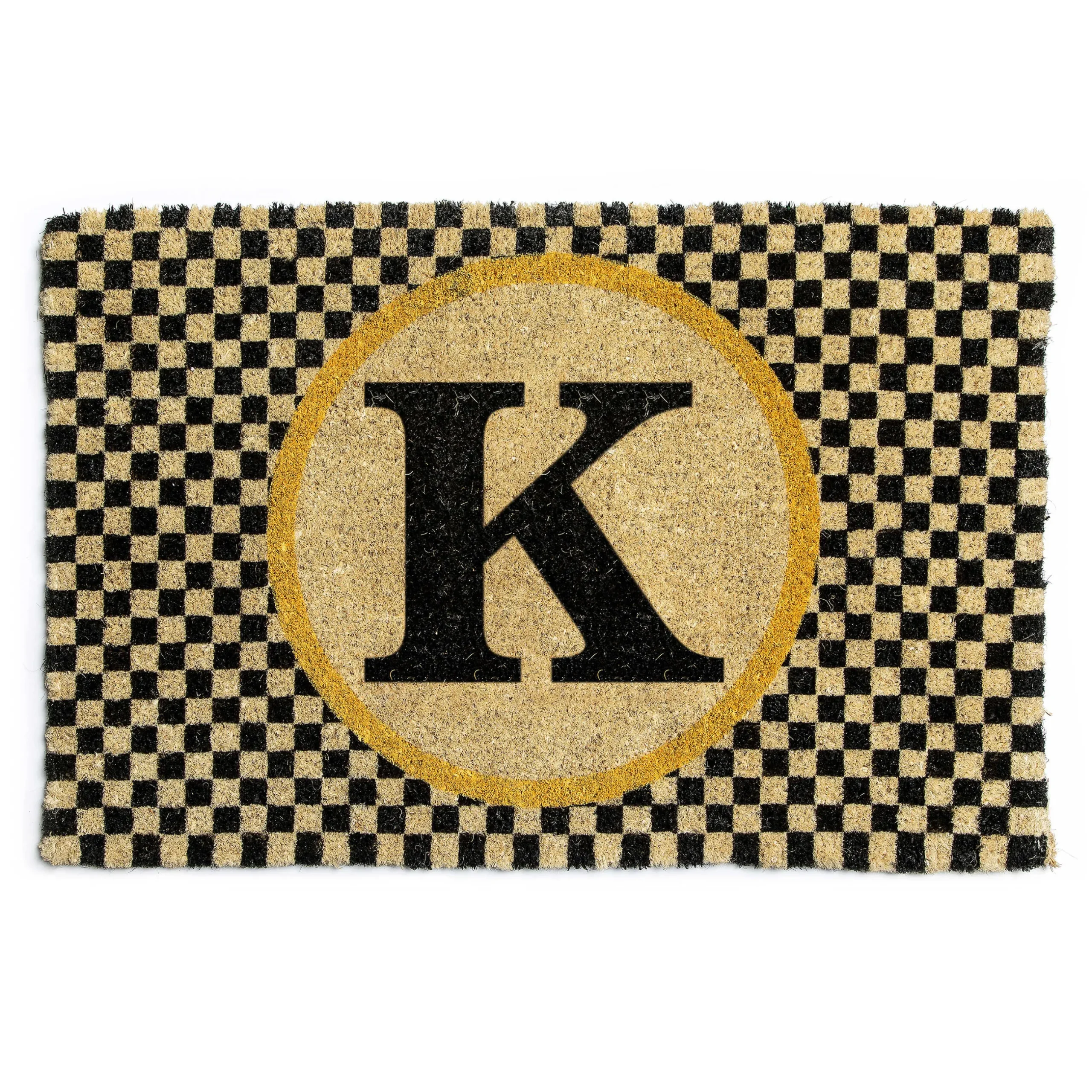 Outdoor|Rugs|MacKenzie-Childs Monogrammed K Entrance Mat