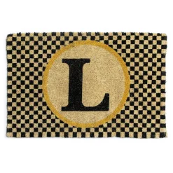 Outdoor|Rugs|MacKenzie-Childs Monogrammed L Entrance Mat